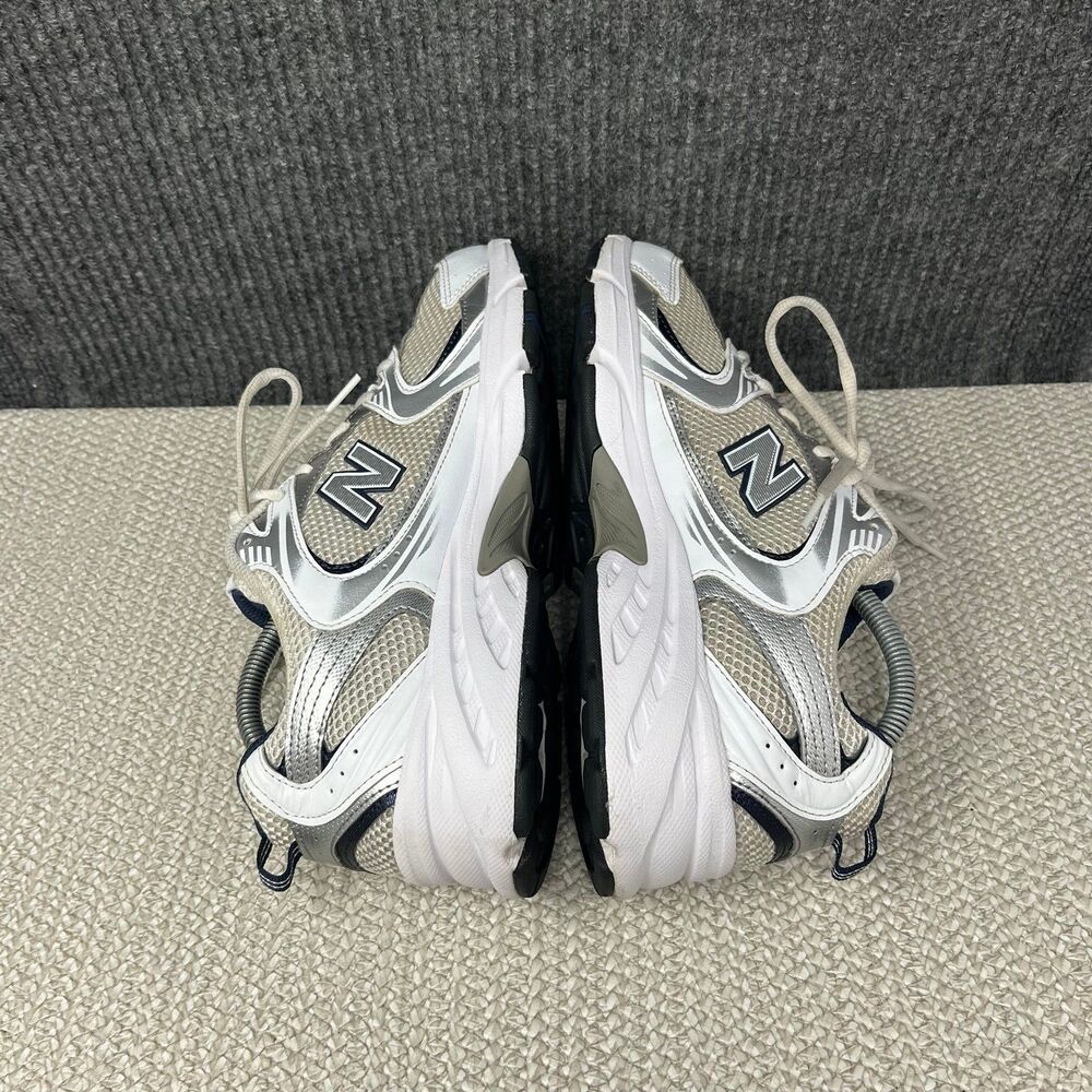 New Balance 530 White Silver Navy Athletic Shoes Mens 8.5 / Womens 10 MR530SG - Picture 5 of 8